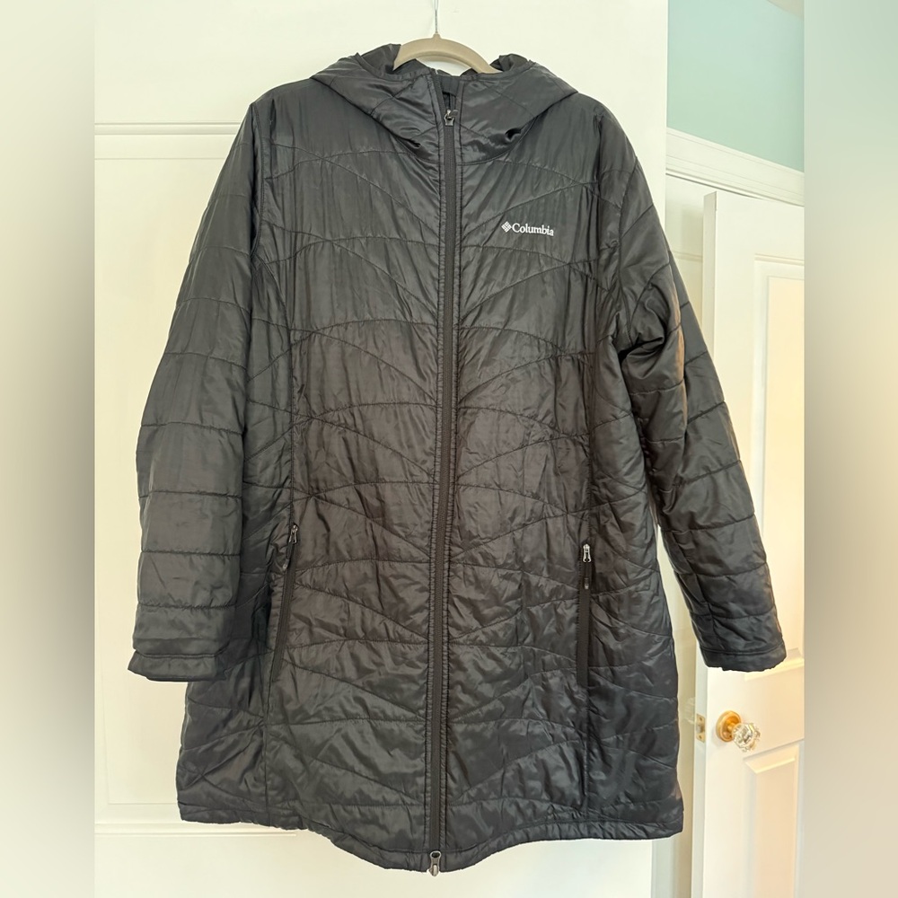 Columbia Women's Heavenly Black Quilted Jacket 2x